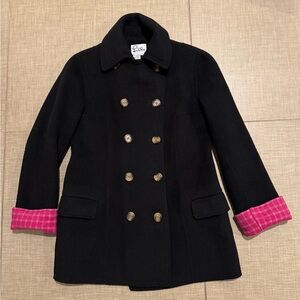 Lilly Pulitzer Double Breasted Wool Pea Coat